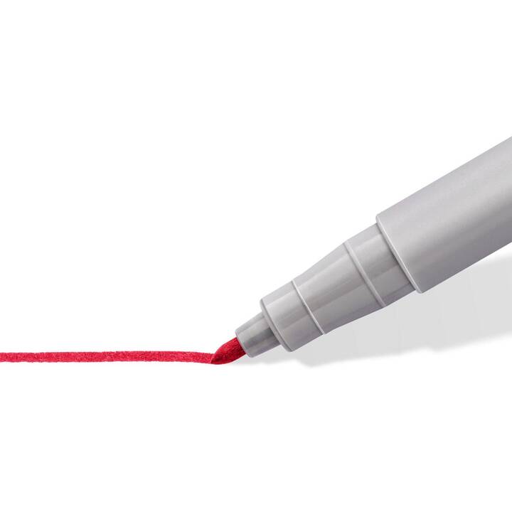 STAEDTLER Pennarello indelebile (Rosso, 10 pezzo)