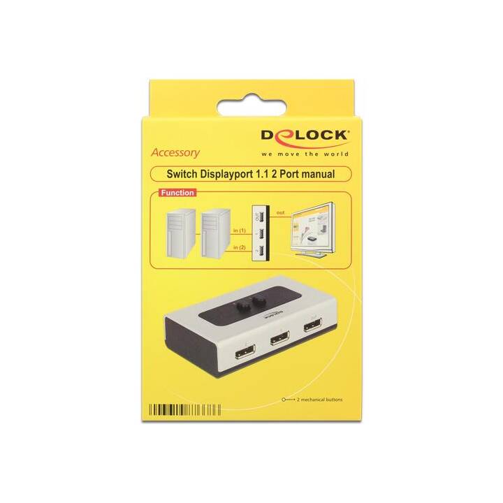 DELOCK Video-Switch (2 x DisplayPort)