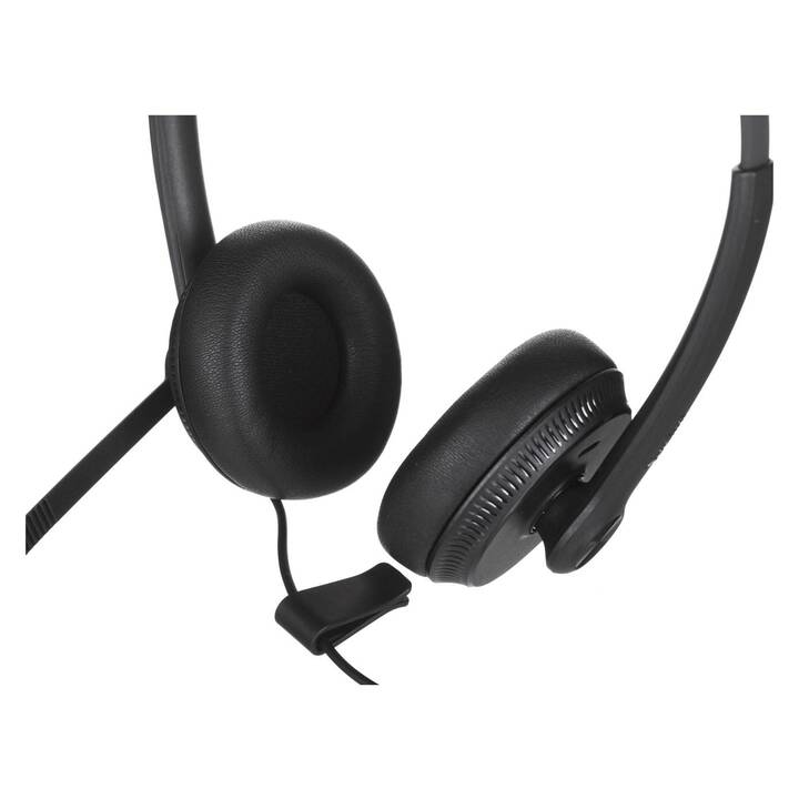 YEALINK Office Headset YHS34 Dual (On-Ear, Kabel, Schwarz)