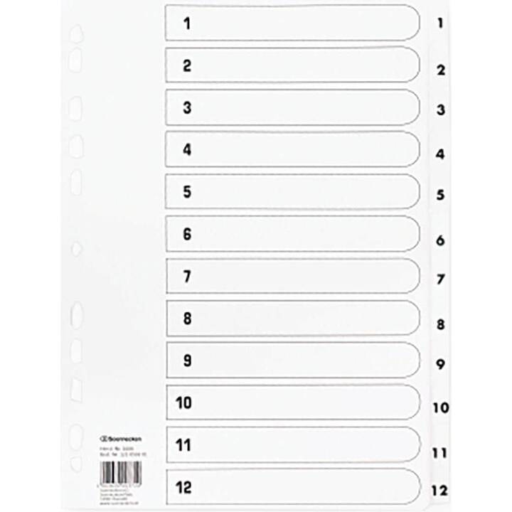 SOENNECKEN Register (12 x A4, Nummerisch)