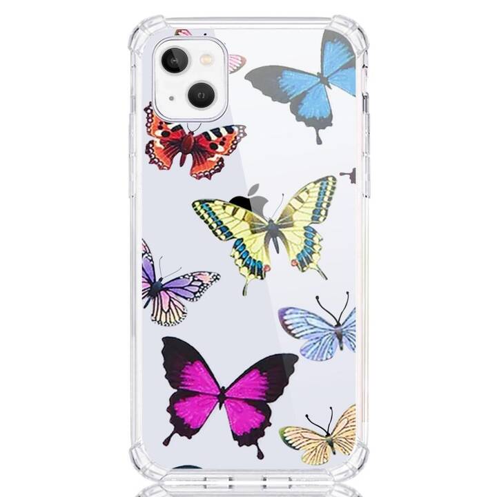 EG Backcover (iPhone 15 Plus, Schmetterling, Transparent)