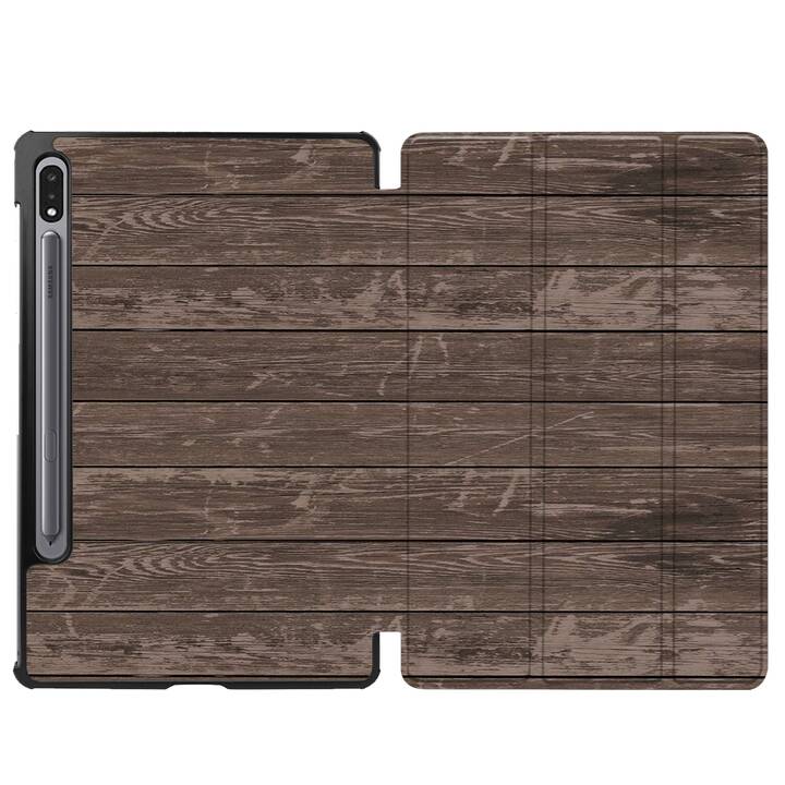 EG Hülle für Samsung Galaxy Tab S8 11" (2022) - Braun - Holz