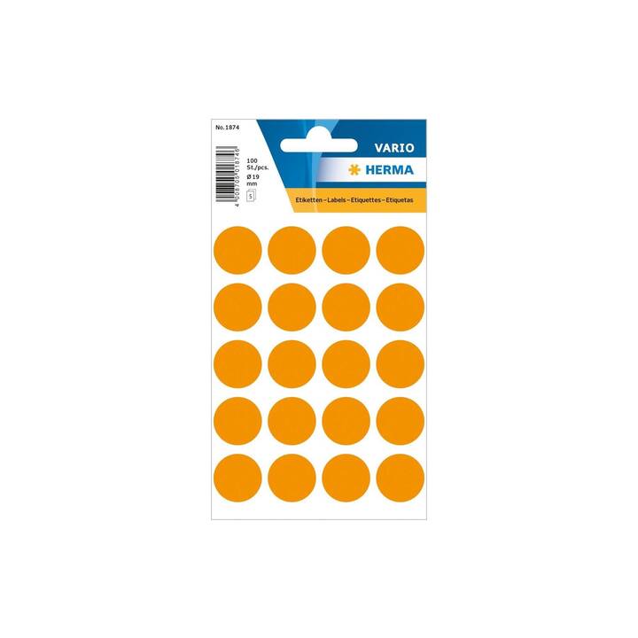 HERMA Etiketten Vario (Orange, 100 Stück, Programme for the Endorsement of Forest Certification (PEFC), FSC mix)