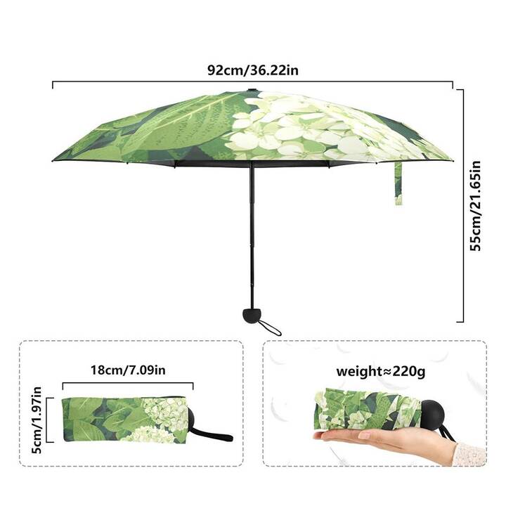EG Parapluie de poche Fleurs (92 cm)