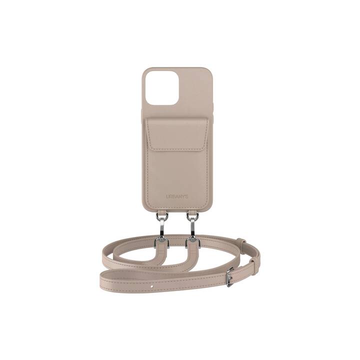 URBANY'S Backcover con cordoncino Beach Beauty (iPhone 15, Beige)