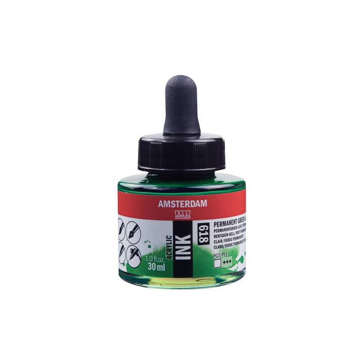 AMSTERDAM Encre Acrylic  (Vert, 30 ml)