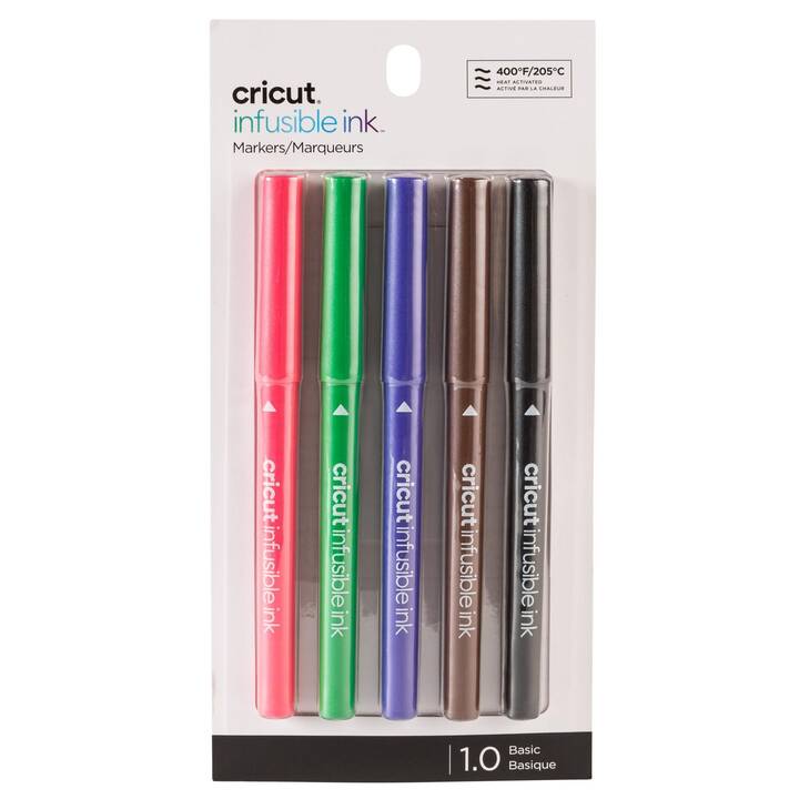 CRICUT Infusible Ink Basic 1.0 Penna a fibra (Multicolore, 5 pezzo)