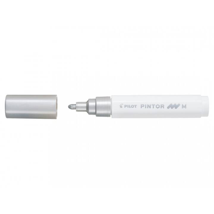 PILOT PEN Marqueur permanent Pintorr SW-PT-M-S (Argent, 1 pièce)