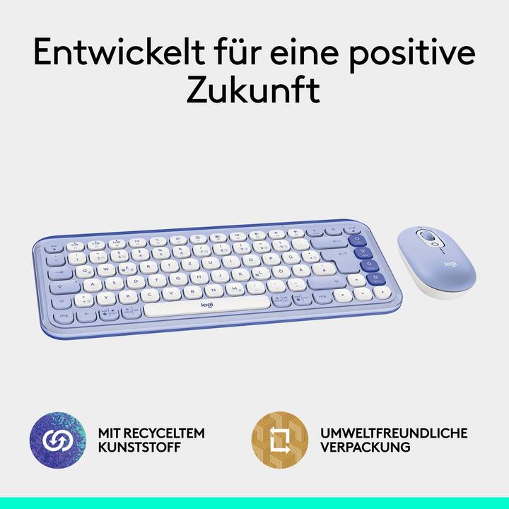 LOGITECH Pop Icon Combo (Bluetooth, Schweiz, Kabellos)