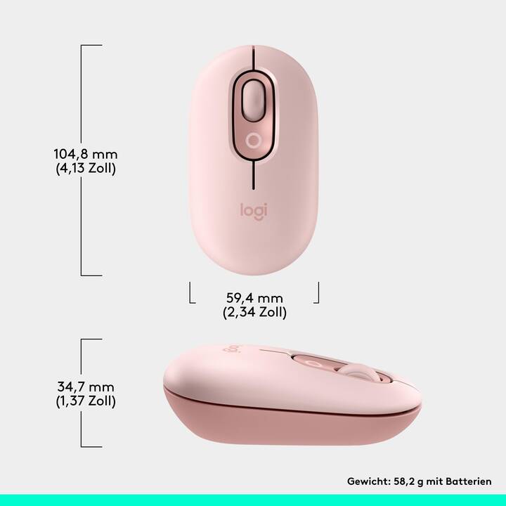 LOGITECH Pop Emoji Maus (Kabellos, Office)