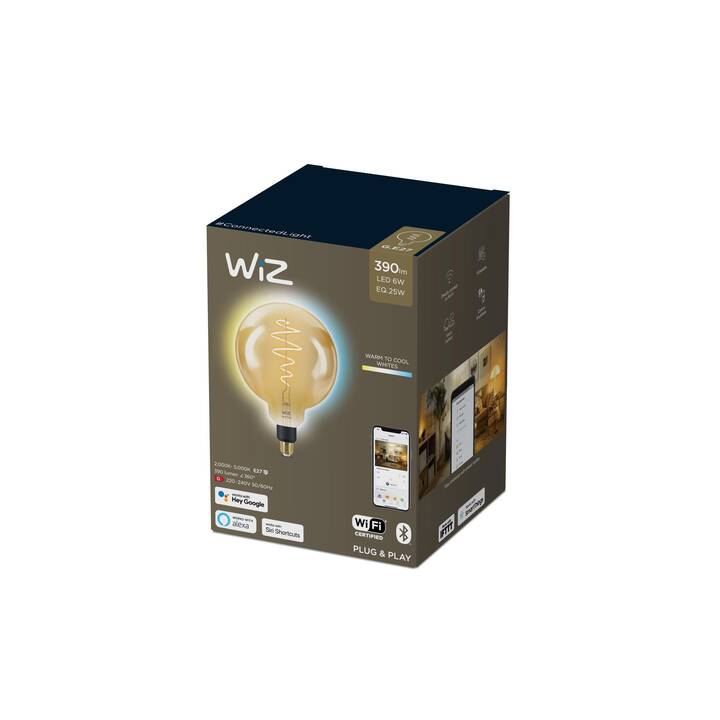 WIZ LED Birne Vintage G200 (E27, WLAN, Bluetooth, 6.5 W)