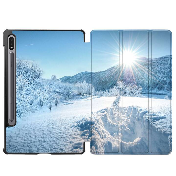 EG coque pour Samsung Galaxy Tab S8+ 12.4" (2022) - bleu - neige