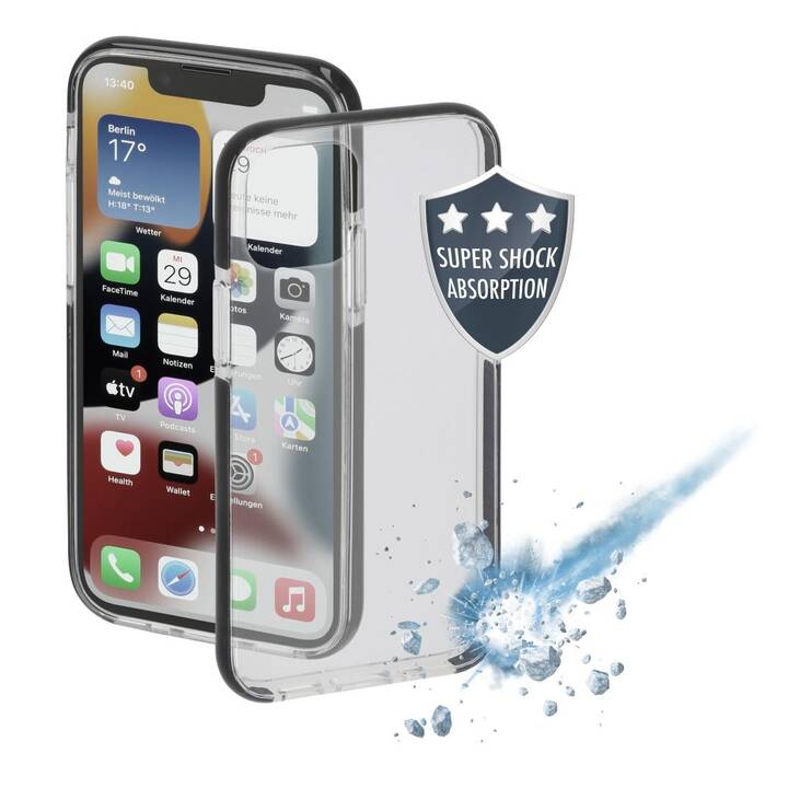 HAMA Backcover Protector (iPhone 14 Plus, Transparent, Black)