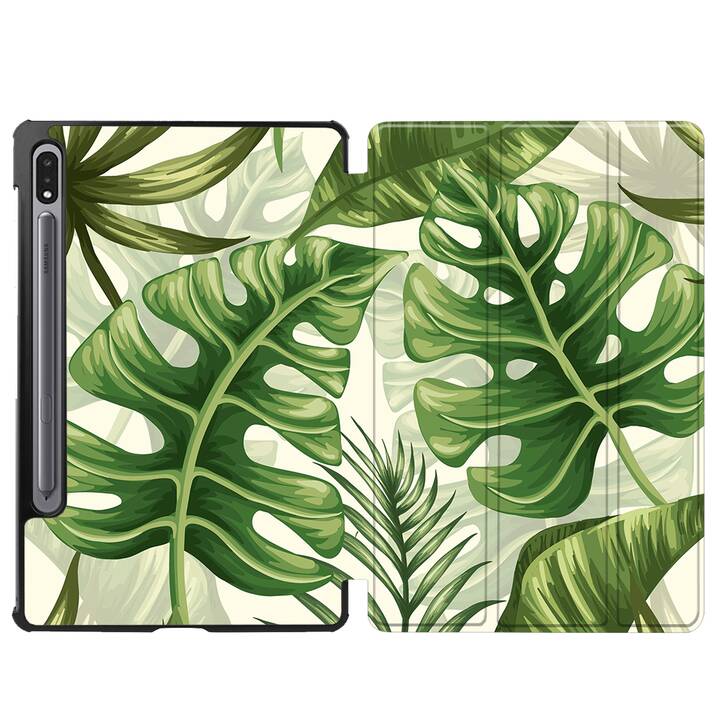 EG Hülle für Samsung Galaxy Tab S8 11" (2022) - Grün - Pflanzen