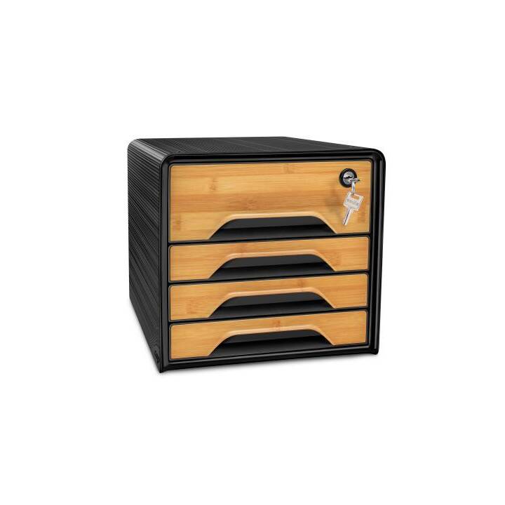CEP Büroschubladenbox Smoove Silva (36 cm  x 27.1 cm  x 28.8 cm, Schwarz)
