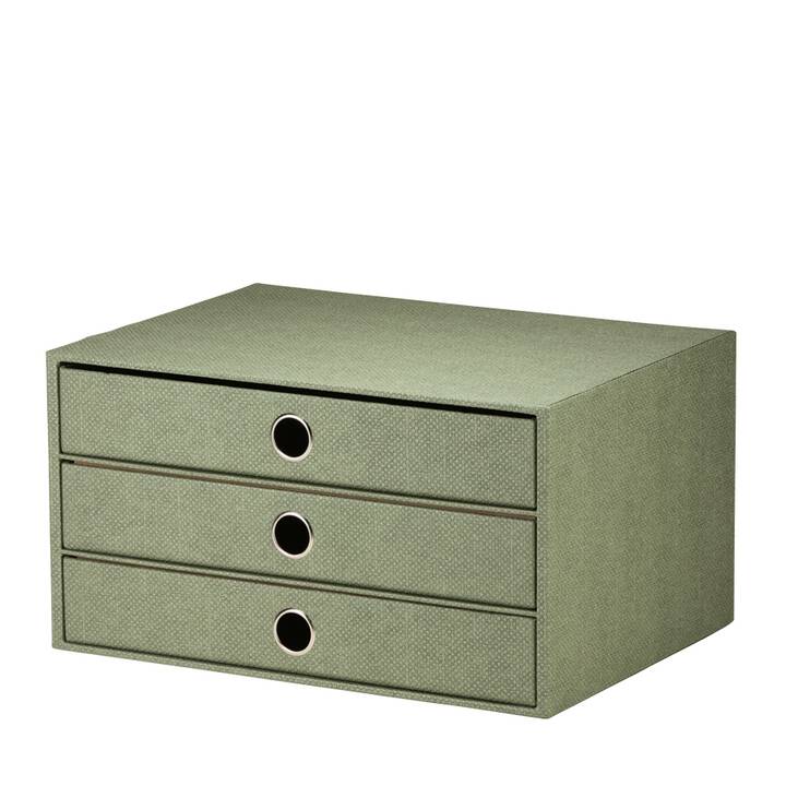 RÖSSLER PAPIER Büroschubladenbox (343 mm  x 18.5 cm  x 185 mm, Olivgrün)