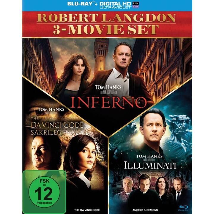 Robert Langdon 3-Movie Set - Inferno / The Da Vinci Code - Sakrileg / Illuminati (EN, DE, IT)