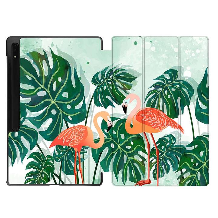 EG Housse (11", Galaxy Tab S9, Oiseaux, Vert)