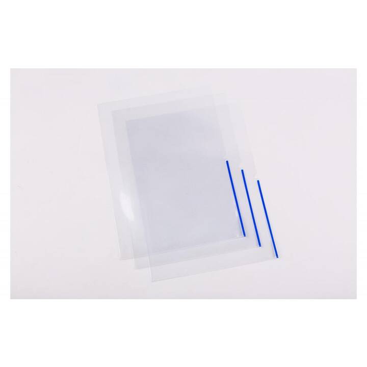 PROOFFICE Dossiers chemises (Transparent, Bleu, A4, 10 pièce)