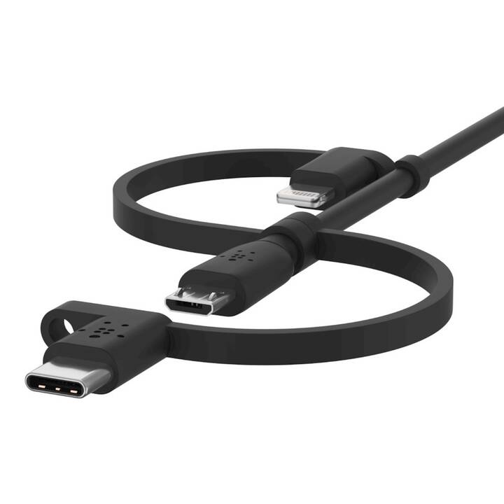 BELKIN Boost Charge Câble (USB Typ-A, USB Type-C, Lightning, 1 m)