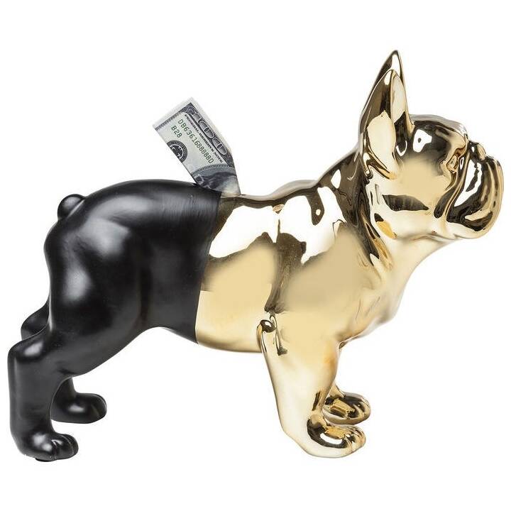KARE Sparbüchse Bulldog (Schwarz, Gold)