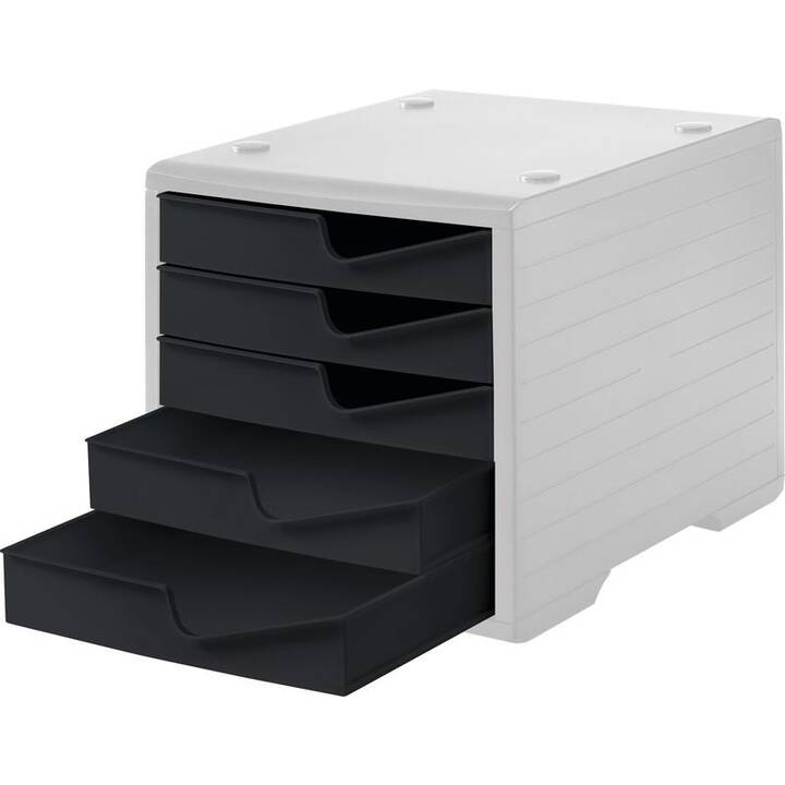 STYRO Büroschubladenbox (A4, C4, 27 cm  x 34 cm  x 25.5 cm, Lichtgrau, Anthrazit)