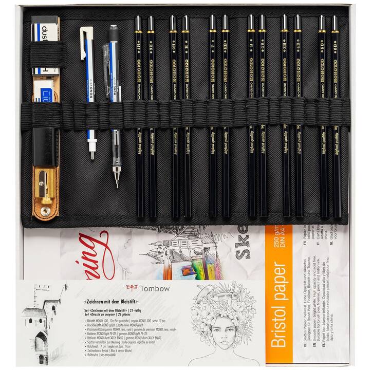 TOMBOW Bleistift MONO 100 Set (2B)