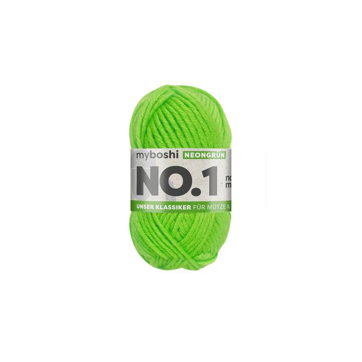 MYBOSHI Wolle Nr.1 (50 g, Neongrün, Grün)