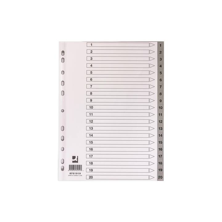 Q-CONNECT Register (20 x A4, Nummerisch)