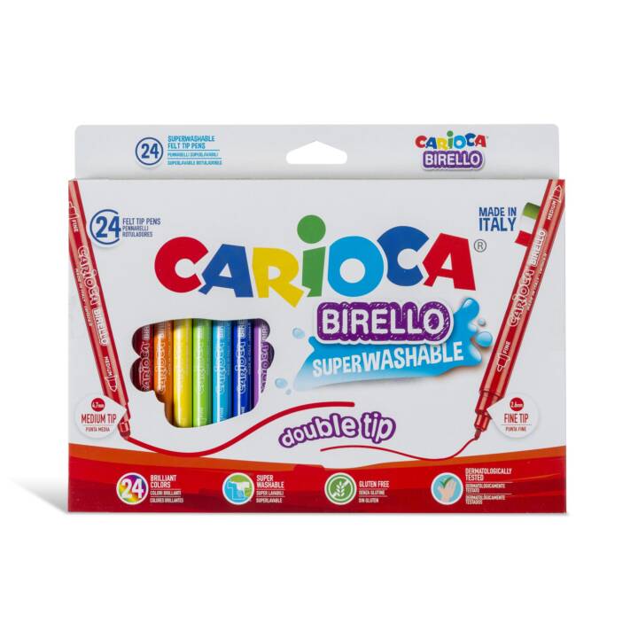 CARIOCA Birello Crayon feutre (Multicolore, 24 pièce)