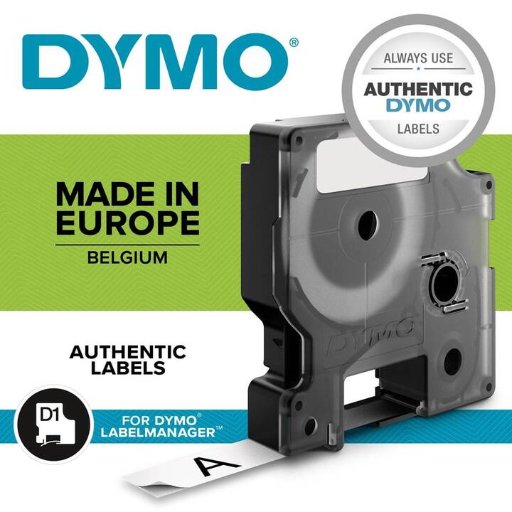 DYMO D1 Schriftband (Schwarz / Blau, 12 mm)