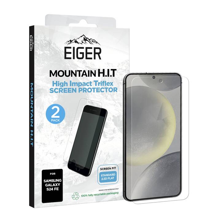 EIGER Displayschutzglas Mountain H.I.T (Galaxy S24 FE, 2 Stück)