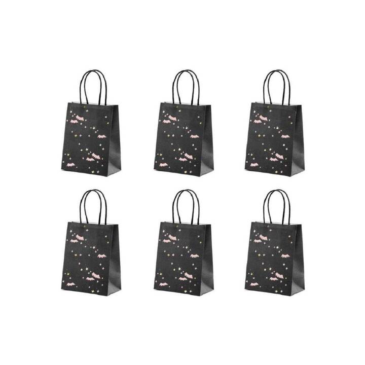 PARTYDECO Borse regalo (Nero, Oro, Pink, Rosa, Pipistrello)