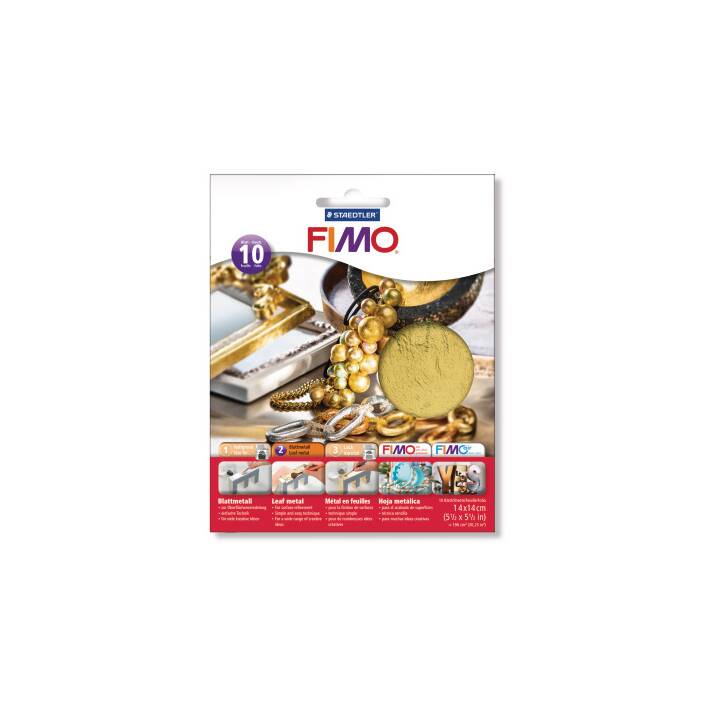 FIMO Foglio di alluminio artigianale (14 cm x 14 cm, Oro)