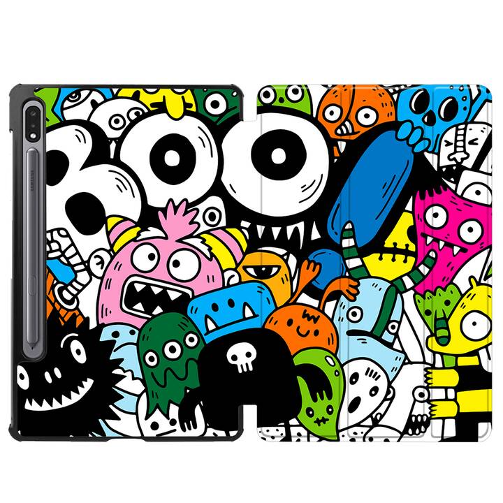 EG coque pour Samsung Galaxy Tab S8+ 12.4" (2022) - Multicolore - graffiti