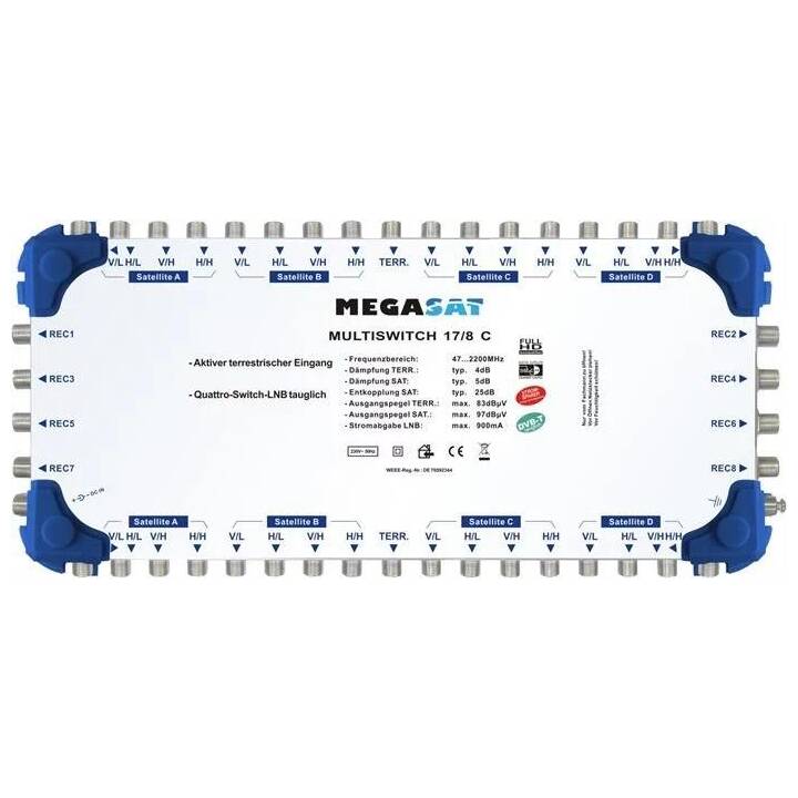 MEGASAT 17/8 C Alimentation électrique (Bleu, Blanc)