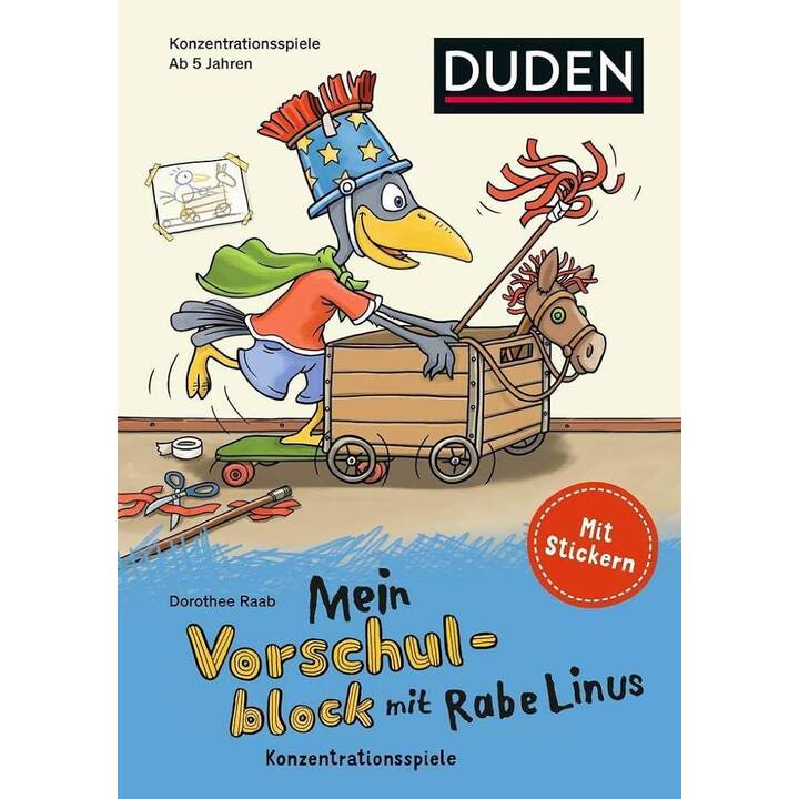 Mein Vorschulblock mit Rabe Linus -Konzentrationsspiele