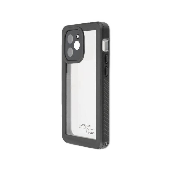 4SMARTS Backcover Active Pro Stark (iPhone 13 Pro, Transparent, Schwarz)