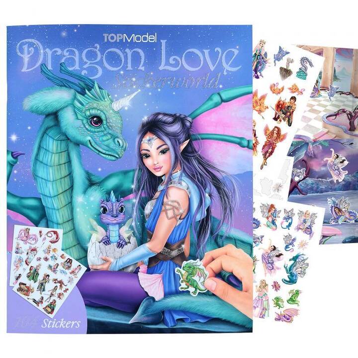 DEPESCHE Libro degli adesivi Dragon Love (Fantasia e magia, Drago)