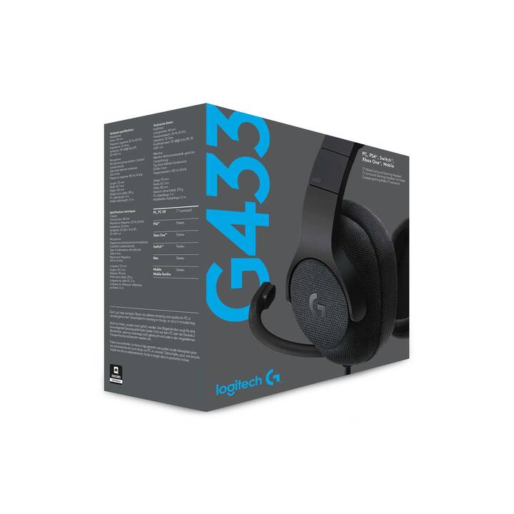 LOGITECH G433 (Over-Ear, Câble)