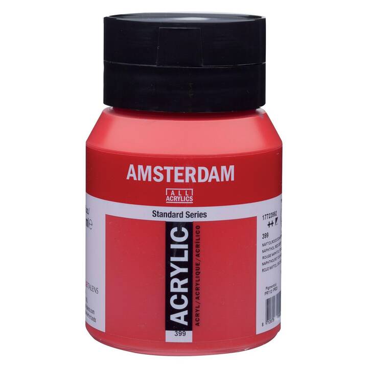 AMSTERDAM Colore acrilica (2 x 500 ml, Rosso, rosso scuro)