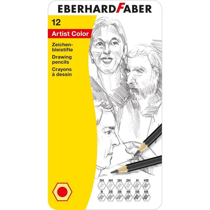 EBERHARDFABER Matita Faber Artist Color (6B, 5H, 4H, 3H, 2H, H, HB, B, 2B, 3B, 4B, 5B)