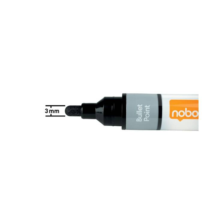 NOBO Whiteboard Marker Liquid Ink (Violett, Orange, Schwarz, Grün, Blau, Rot, 6 Stück)