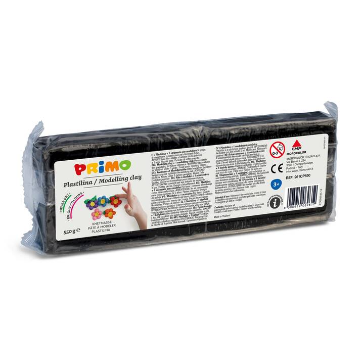 PRIMO Pâte à modeler (550 g, Noir)