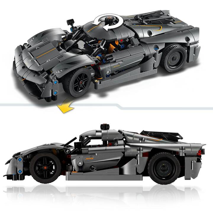 LEGO Technic Koenigsegg Jesko Absolut Supersportwagen in Grau (42173)