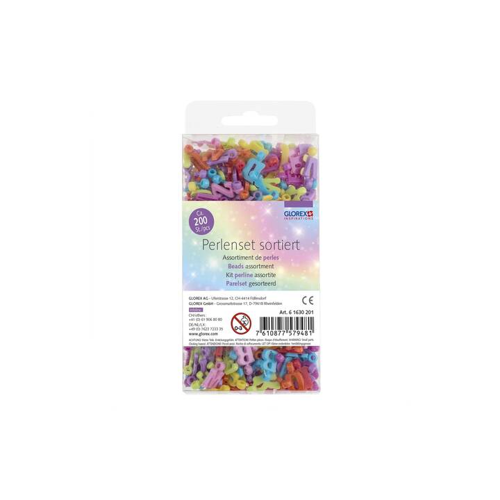 GLOREX Perle (200 pièce, Plastique, Multicolore)