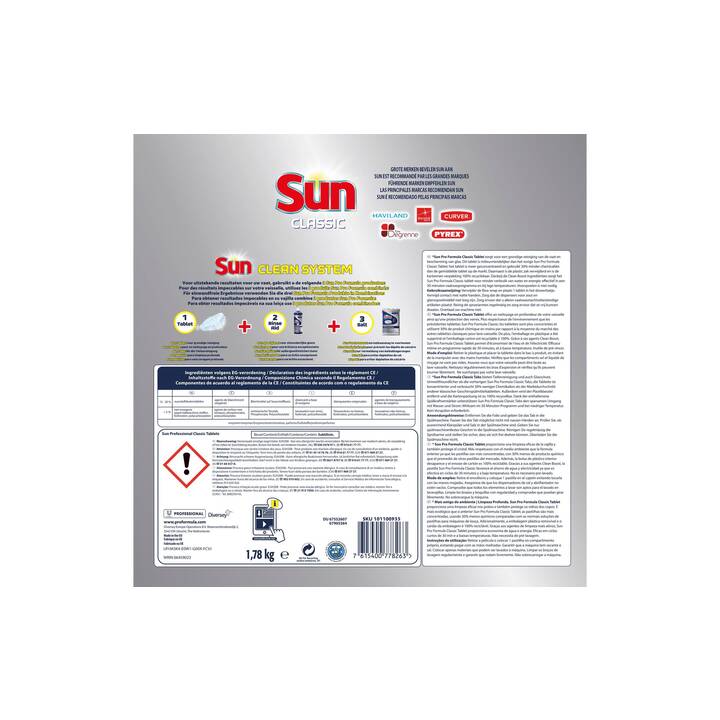 SUN Detersivi per lavastoviglie Pro Formula (188 Tabs)