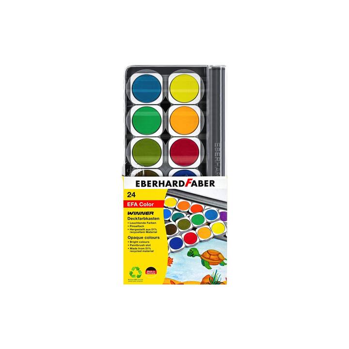 EBERHARDFABER Wasserfarbe (24 Stück, Transparent, Mehrfarbig)