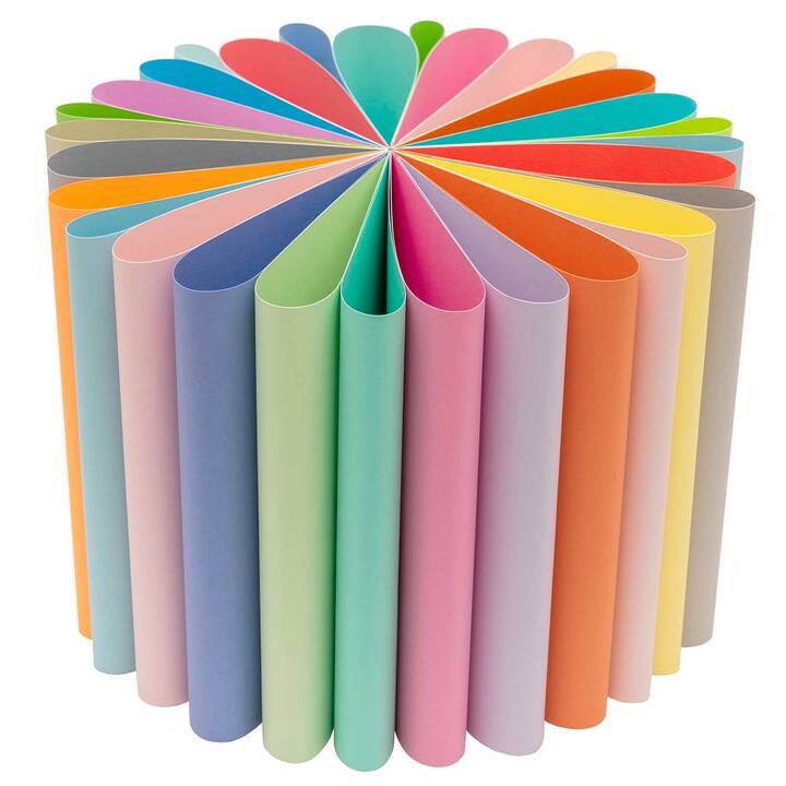 RICO DESIGN Papier spécial Super Pastel Colours (Multicolore, A4, 30 pièce)