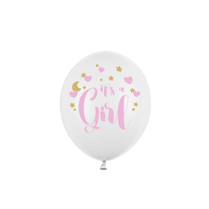 PARTYDECO Ballon Its a girl (30 cm, 6 pièce)